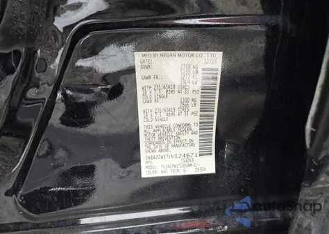 2020 Nissan Murano S Fwd из США, поврежденный, VIN 5N1AZ2AJ7LN124671